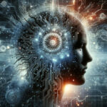 A conceptual and futuristic digital artwork representing AI Consciousness.